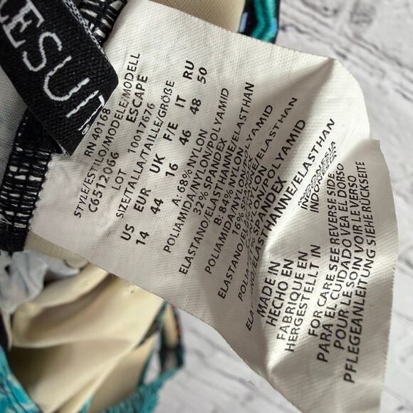 Miraclesuit Women's Swimwear Casbah Escape Underwire One Piece Swimsuit Size 14 - Picture 8 of 8